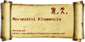 Morandini Klemencia névjegykártya